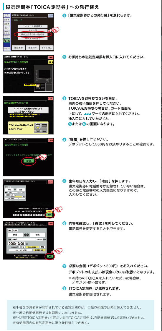 自動券売機でのご購入・発行替え｜TOICA｜ＪＲ東海